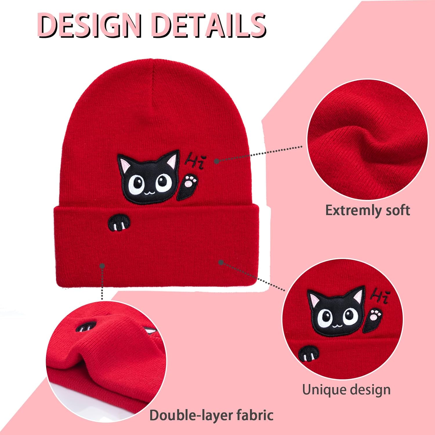 Winter Knitted Beanie Hat and Themed Scoks for Dog Cat Lover Gifts, Christmas Stocking Stuffers for Men Women - Image 5