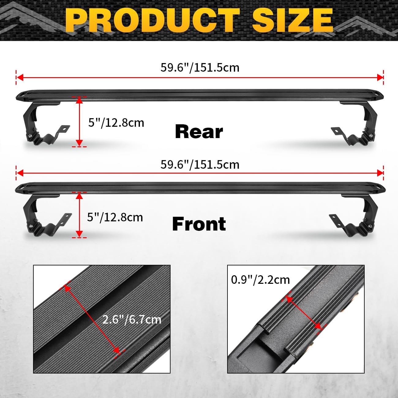 Heavy Duty Roof Racks Cross Bars Compatible with for Ford Bronco Soft Top 2/4 Door 2021 2022 2023 2024 2025 2026 Aluminum Rooftop Crossbars Rails Luggage Racks Ski Bike Snowboard Cargo Carrier