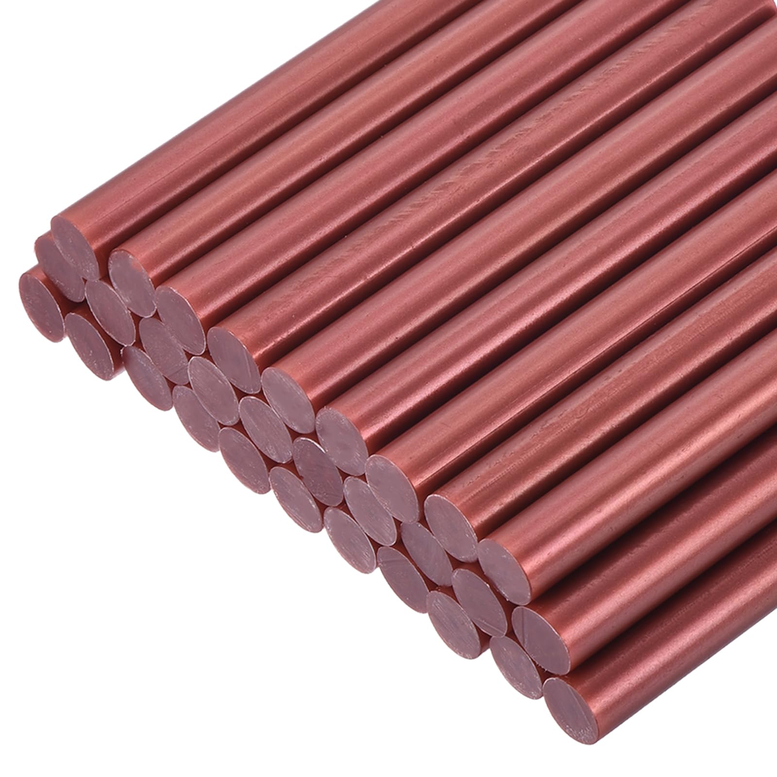 QUARKZMAN Barras de Pegamento Caliente, 11x100mm, 30Pcs Mini Palos de Pegamento Termofusible, Ideal para Bricolaje, Manualidades, Rojo Burdeos