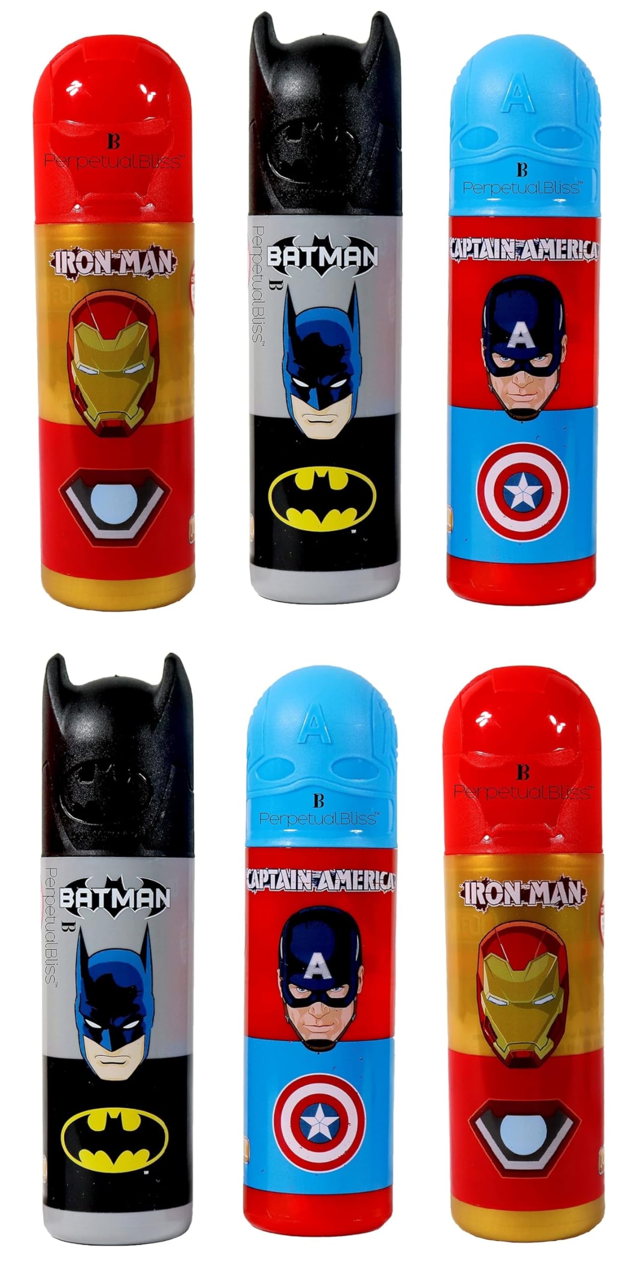 Perpetual Bliss (Pack Of 6 Super Hero Theme Pencil Box With Stationary Kit, Return Gifts For Kids Birthday Party