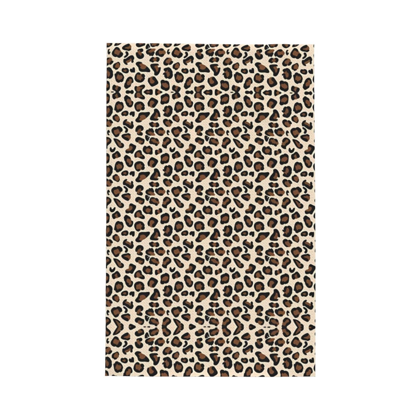 Lghhgy Leopard Print Print Waffle Kitchen Towel – Reusable Dishcloths, Household Chores, Decorative Tea & Bathroom Cloths