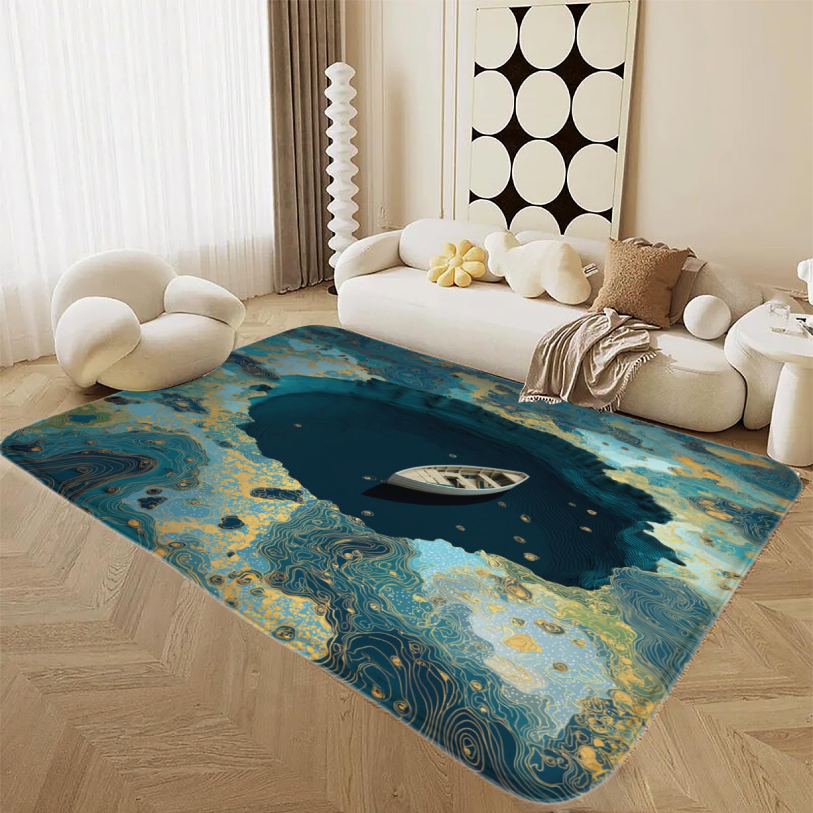 Amazon.com: Washable 3D Bottomless Pit Optical Illusion Carpet for