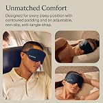 Therabody Sleep Mask Ultra-Comfortable, 100% Blackout Sleep Eye Mask with Gentle Eye Massager Vibration for Deep Sleep & Self Care - Facial Massager for Women & Men