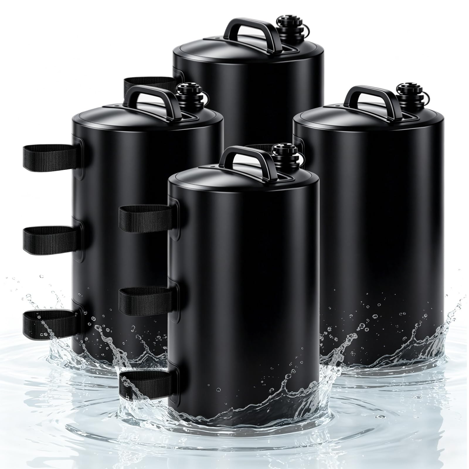 Lot de 4 poids de tonnelle remplissables d'eau réutilisables pour tentes pop-up, jardin, pavillons