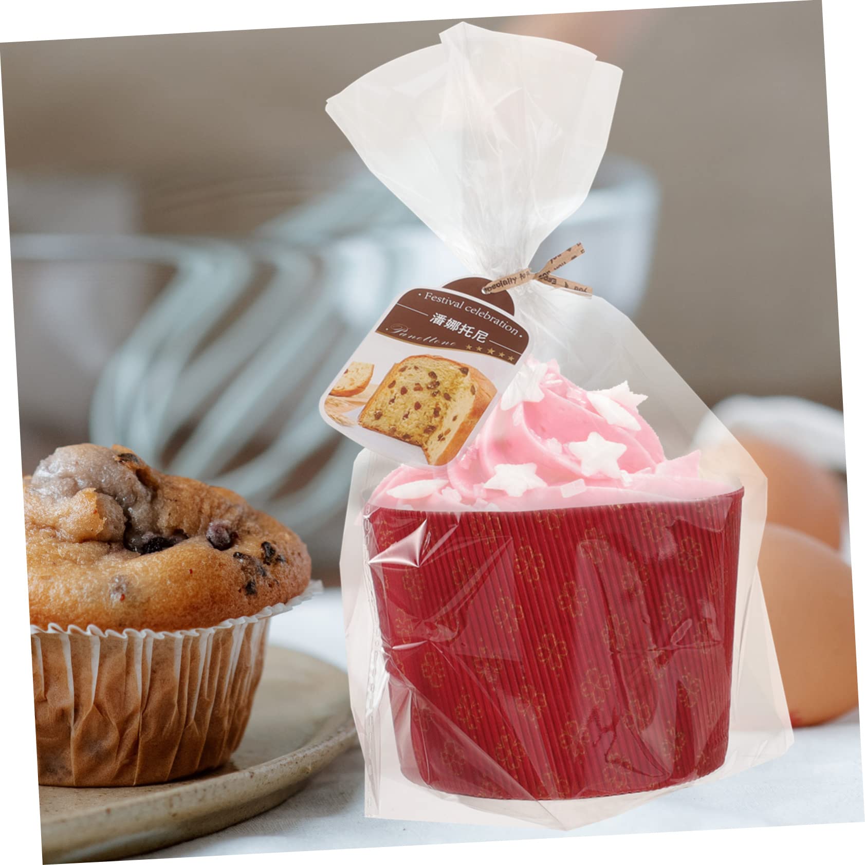 PRETYZOOM 2 Juegos Copas De Pastel Corrugado Vasos De Papel Para Magdalenas Taza De La Magdalena Tazones De Postre De Papel Recipientes Para Tazas De Postre Minivasos De Acanalado Rojo
