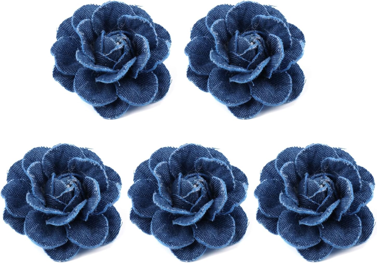 Denim Flowers 5pcs/Korea Fabric Flowers Hair Accessories Clothes Hats Dress Decoration Accessories - C2