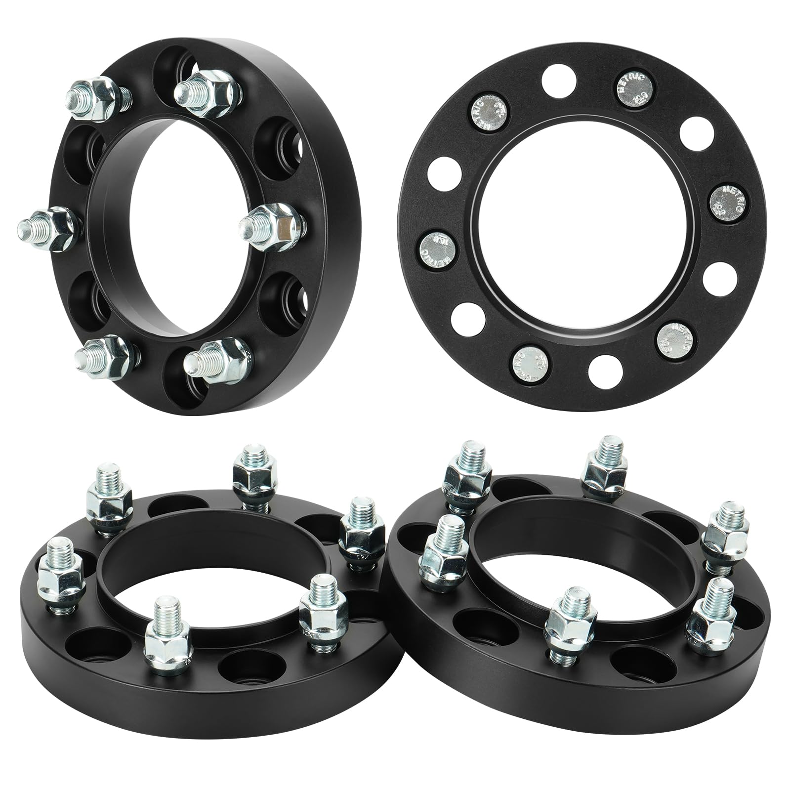 Photo 1 of Youxmoto 1 inch 6x5.5 Wheel Spacers Fit for Toyota 4Runner 1996-2022, FJ Cruiser 2007-2014, Tacoma 2002-2022, 106mm Hub Bore Wheel Adapters with M12x1.5 Studs Fit for Lexus GX460 2010-2022, 4PCS