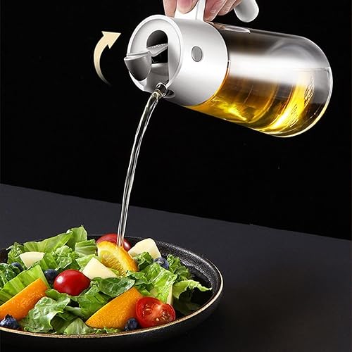 Miniatura 7 de Botella rociadora de cocina con tapa y tapón automático, dispensador de aceite de oliva, contenedor de condimentos a prueba de fugas con tapa y