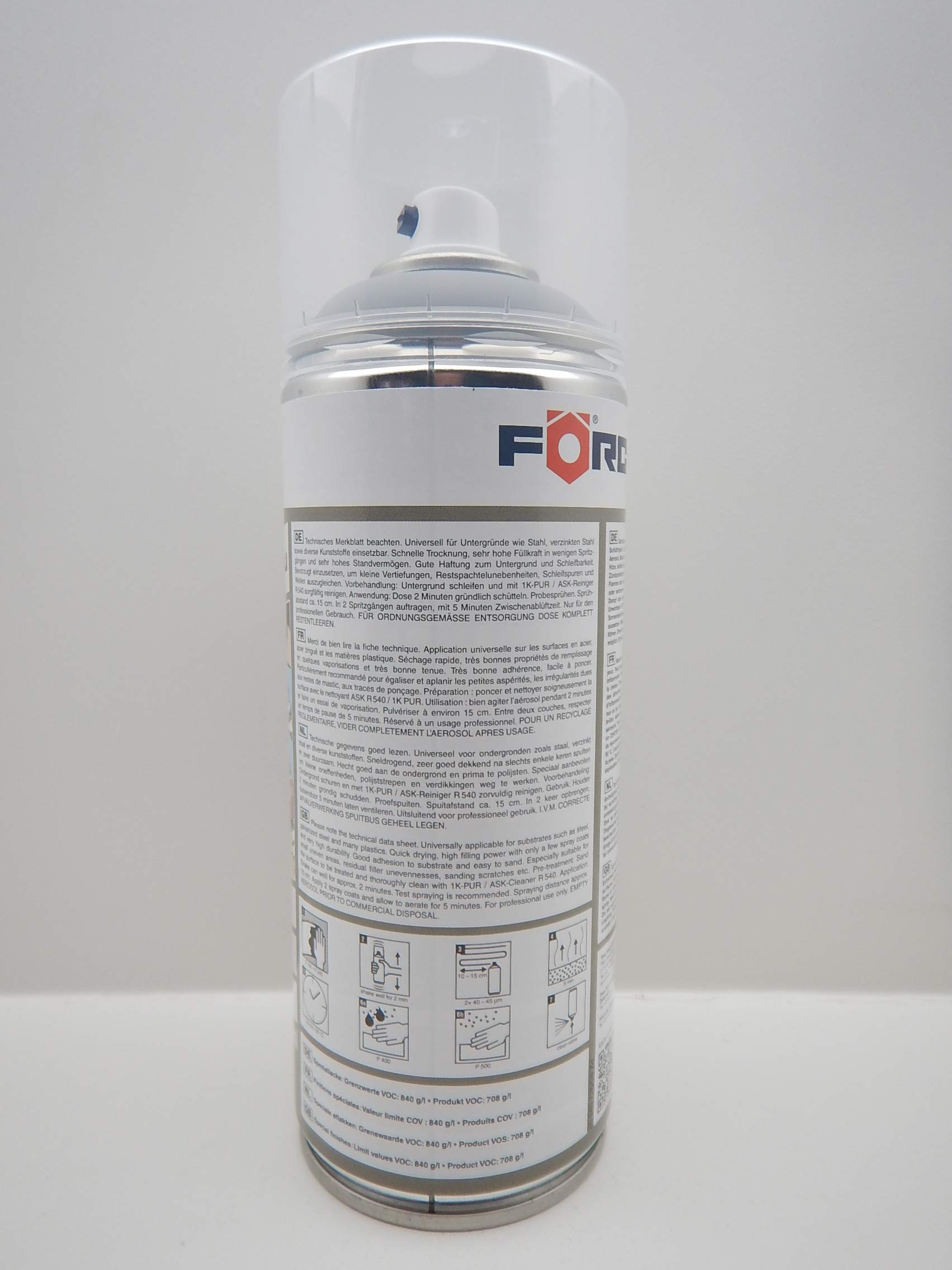 Förch SPRITZSPACHTEL GRAU SPRITZFÜLLER SPRITZ SPACHTEL L269 SPRAY 400ML (3)