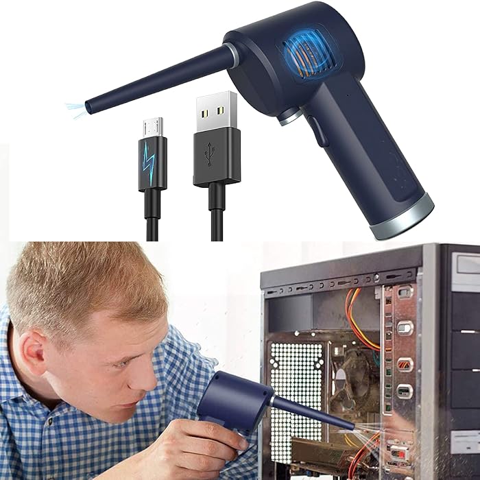 Buy Compressed Air Duster New Generation Canned Air, 40000 RPM Electric