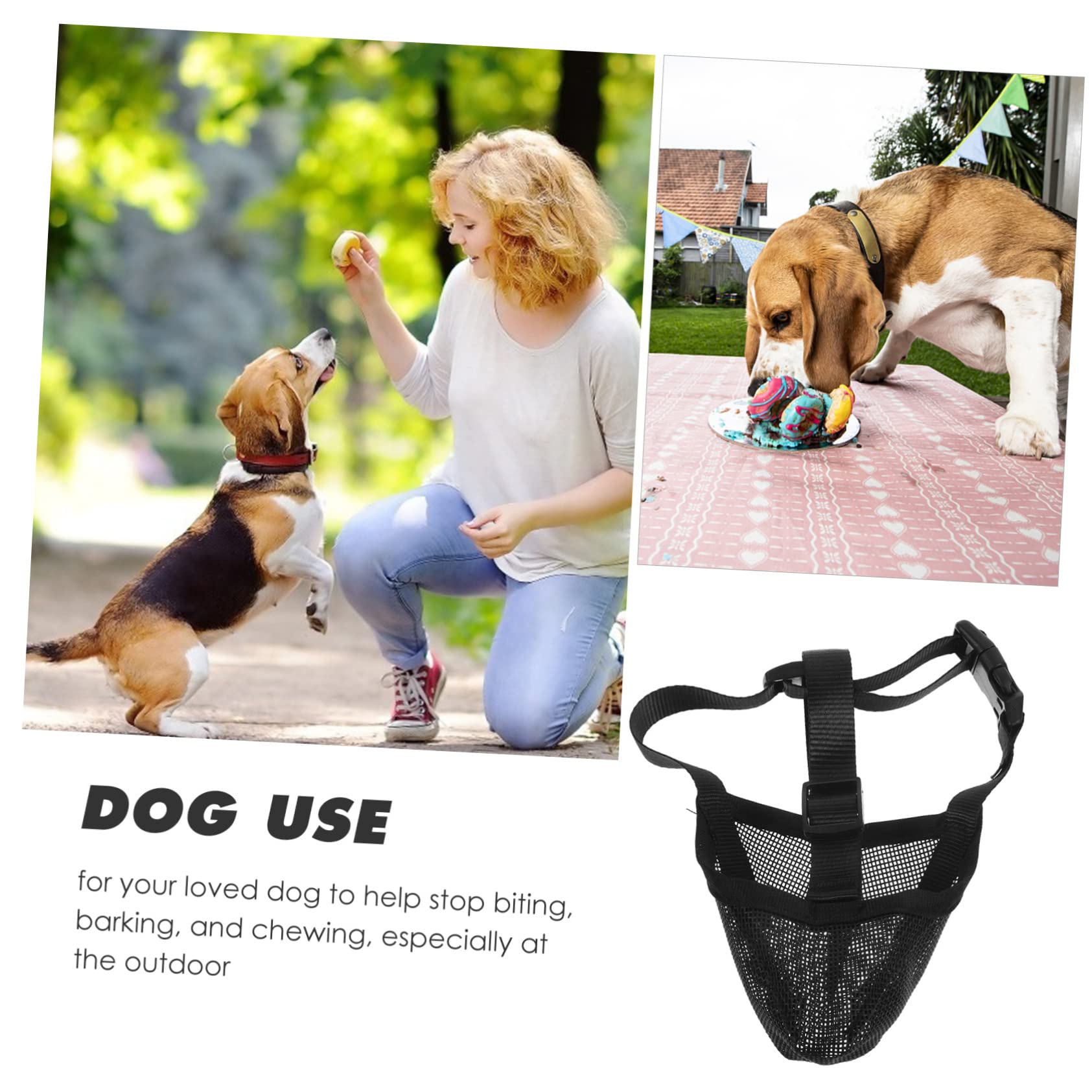 Mipcase 5piezas Bozal De Perro Transpirable y Cómodo para Evitar Ladridos y Mordeduras Material Resistente y Duradero para Entrenamiento y Paseos Al Aire