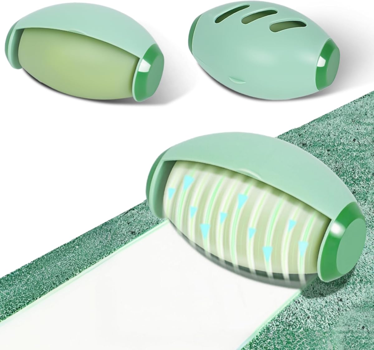 Reusable Lint Roller for Pet Hair Extra Sticky, Travel Lint Roller for Clothes, Portable Washable Mini Lint Roller, ForestGreen-MediumAquamarine, 2.559in*3.94in