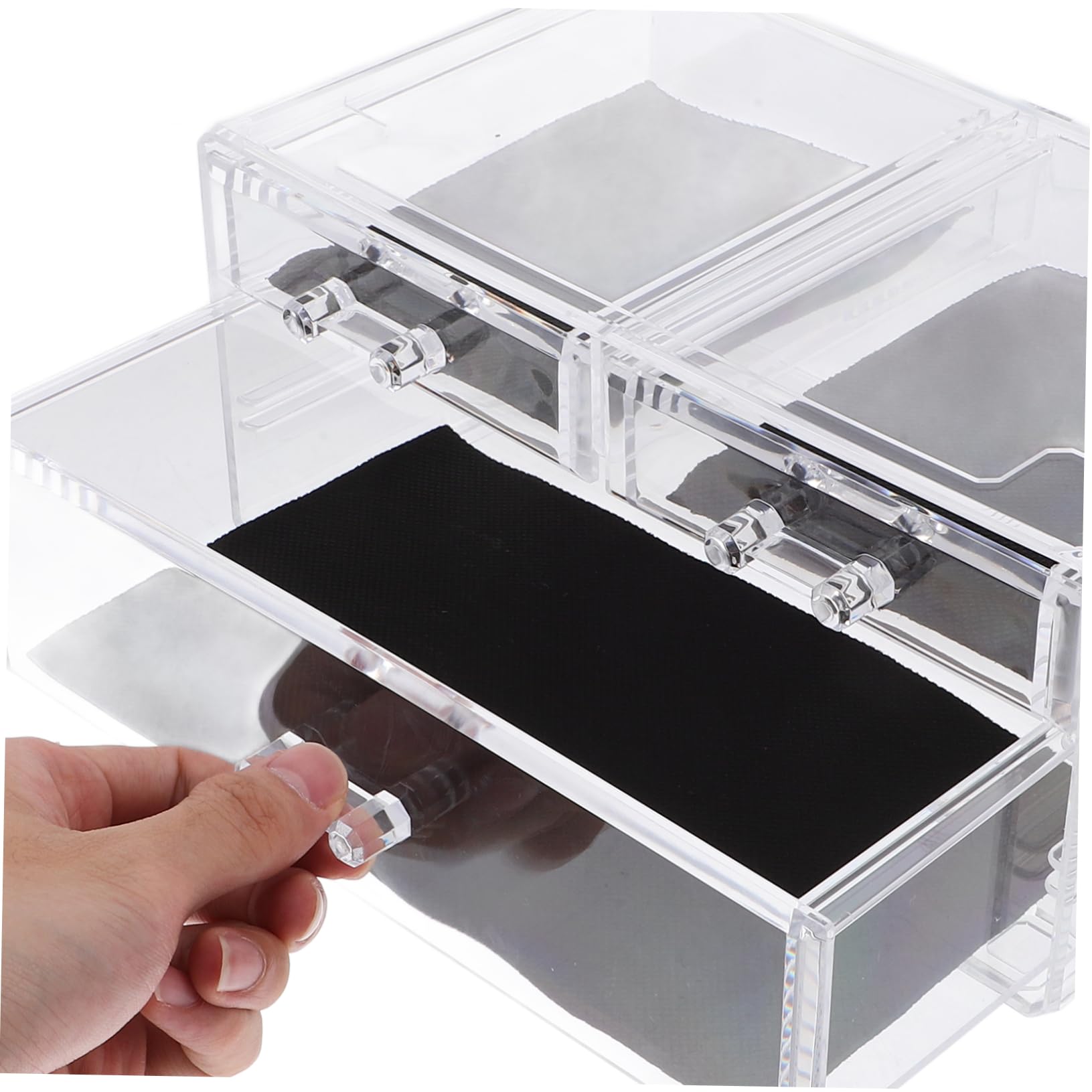 Housoutil Organizzatore di Trucco Acrilico Trasparente Contenitore per Trucchi e Cosmetici Accessori per Cura della Organizer per Bagno