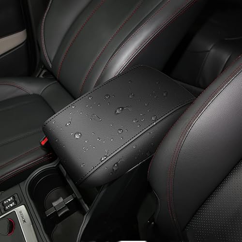 Miniatura 2 de AOMSAZTO Fundas de consola para Subaru Forester 2019, 2020, 2021, 2022, 2023, 2024, 2025, fundas para reposabrazos Subaru Forester, color negro con