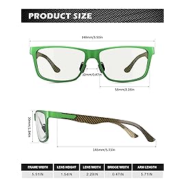 ANYLUV Blue Light Blocking Glasses Men Computer Gaming Glasses Lightweight Al-Mg Metal Anti Eyestrain Eye Protection