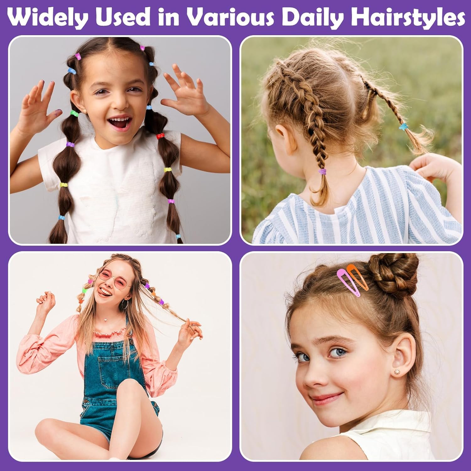 Hair Accessories for Girls, 1698 Pcs Hair Rubber Bands with Elastic Hair Ties Hair Clips Hair Wax Stick Spray Bottle Hair Styling Tools image 6 of 9 B0F633DSQ5