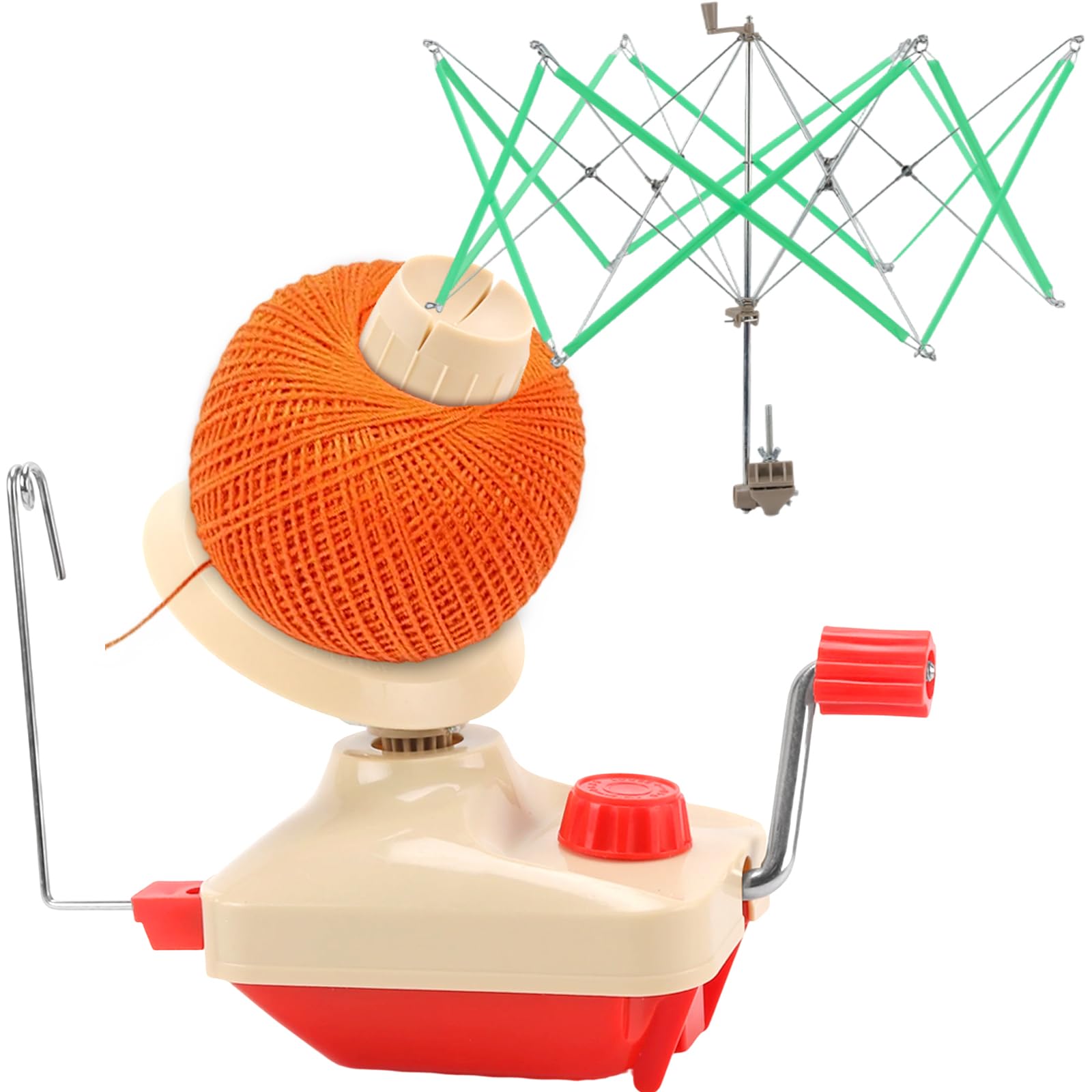 MAKTSAM Yarn Winder and Swift, Yarn Swift and Spinner Combo, Umbrella Swift and Wool Winder Set for Knitting, Crocheting