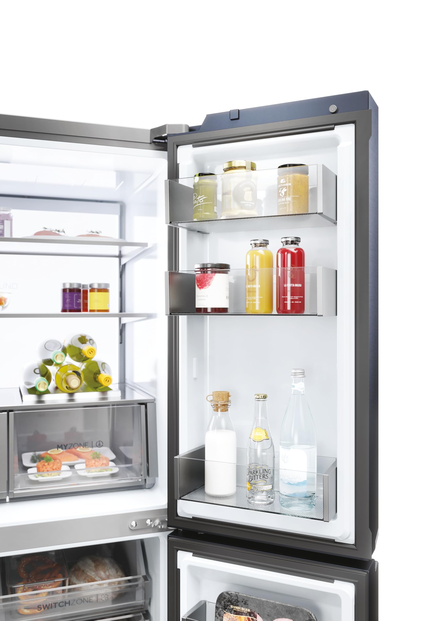 Haier Cube 90 Serie 7 HCR7918EIMB frigo américain Pose Libre 601 L E Noir