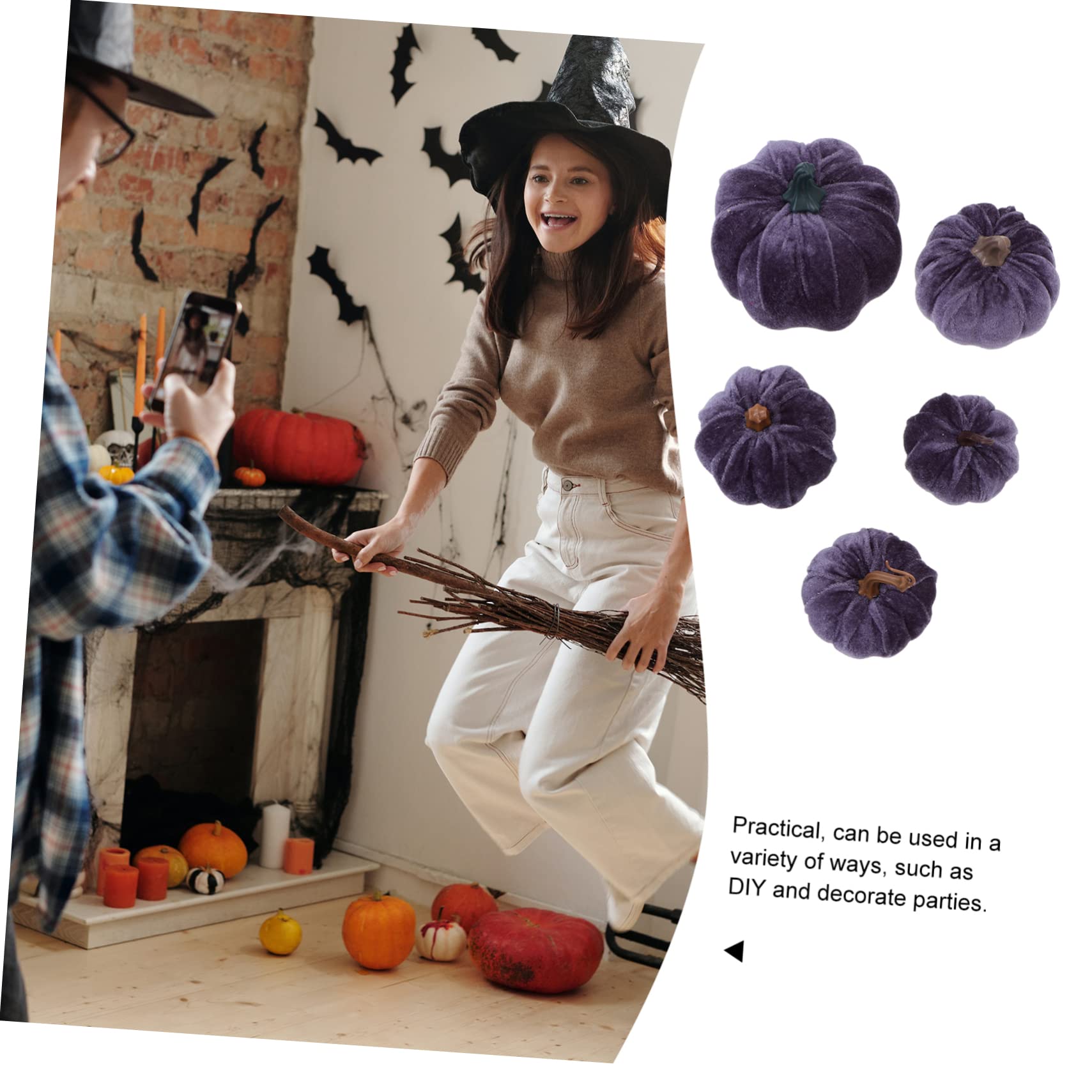 MAGICLULU 15 Pezzi Di Zucca Di Schiuma Di Flanella Decorazione Della Zucca Da Tavolo Zucche Per La Decorazione Ornamento Delle Zucche Del Raccolto Decorazione Di Nozze Zucche Fai Da