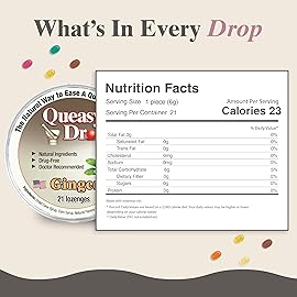 Three Lollies Queasy Pops All Natural Ginger, 21 Lozenges