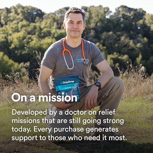 Miniatura 4 de DripDrop Hidratación - Paquetes de polvo de electrolitos - Sandía, baya, limón, naranja - Paquete variado - 128 unidades