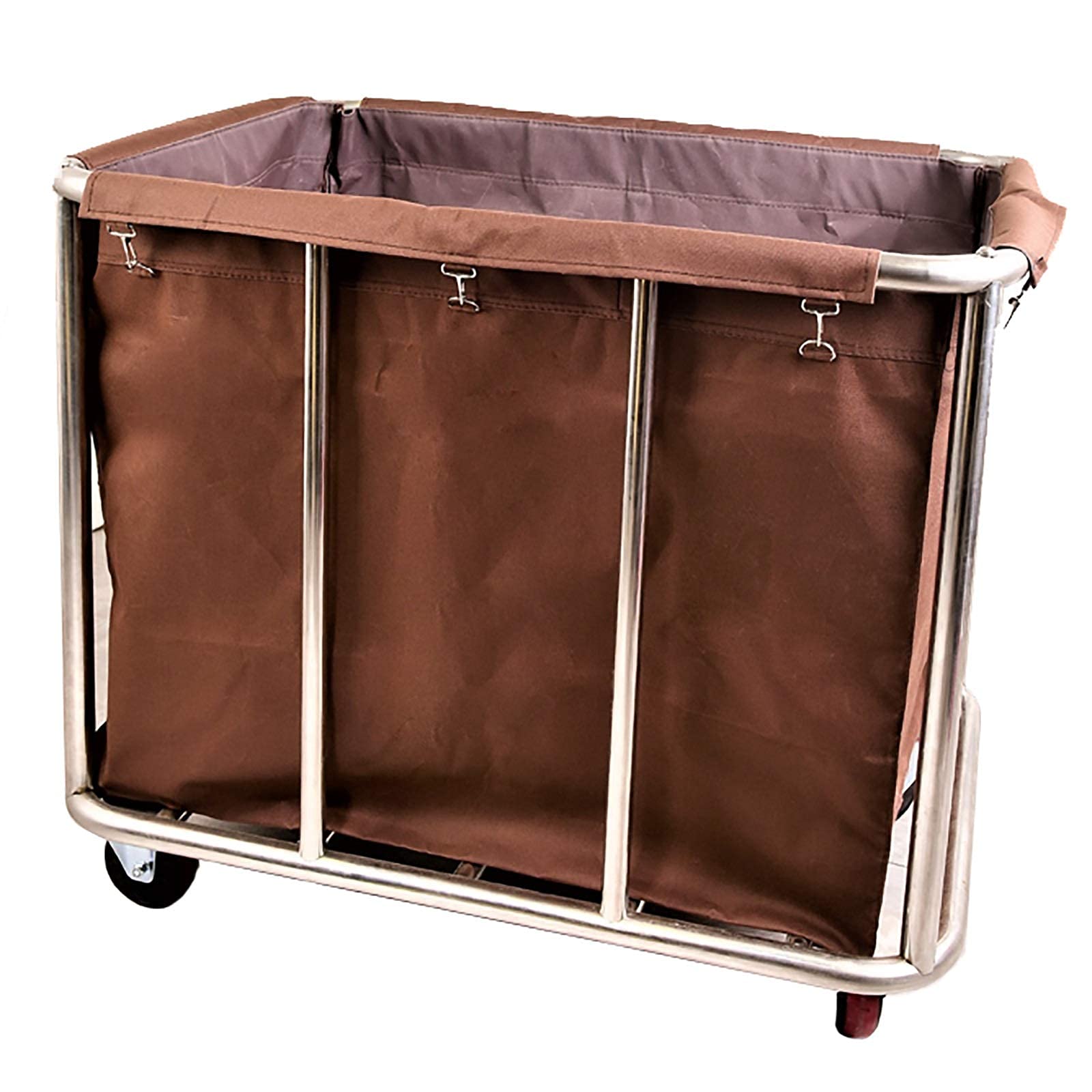 Houseware Cleaning Hamper Trolley - Professional Rolling Laundry Sorter Cart with Heavy Duty Wheels for Dirty Clothes Storage Baskets