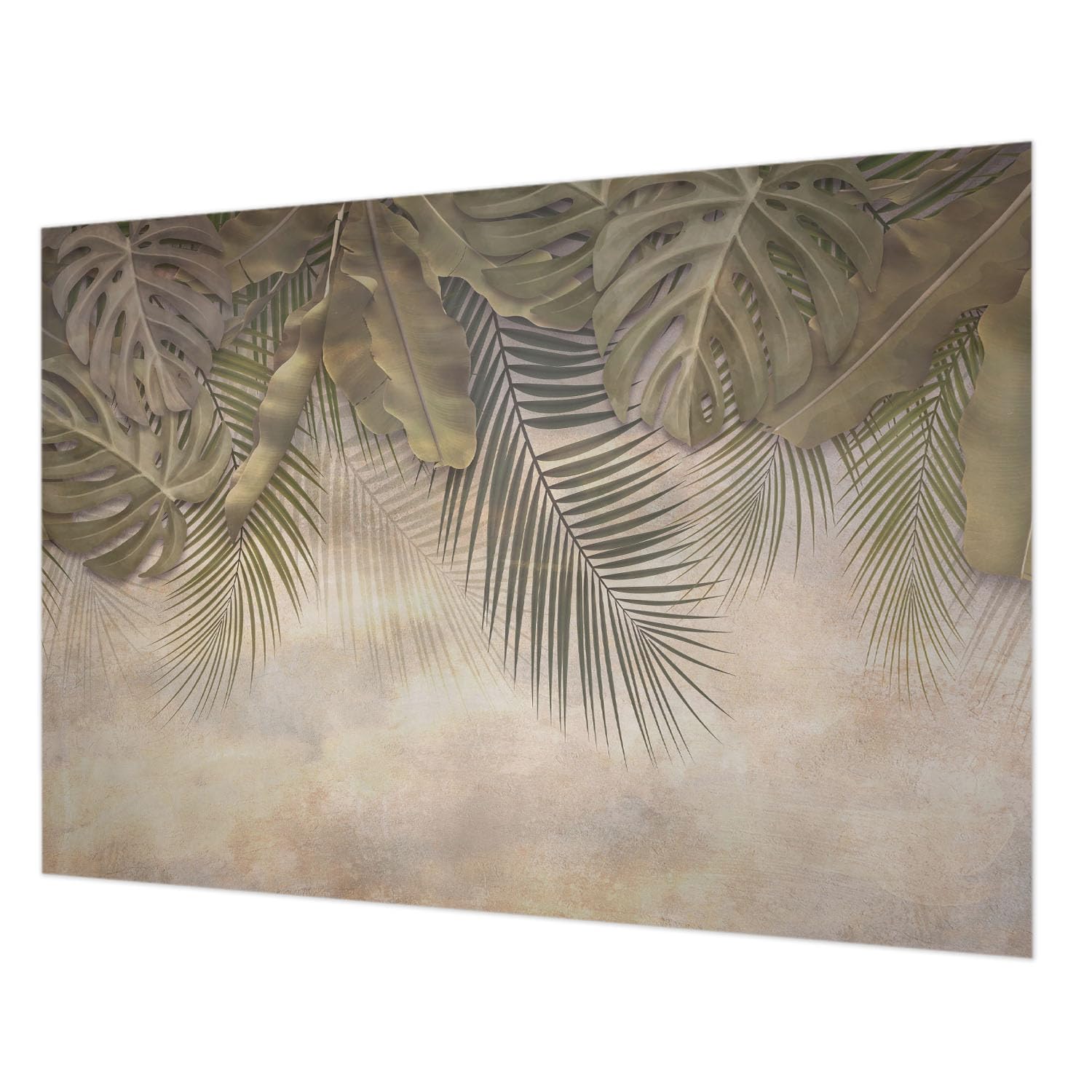 Papier peint intissé feuilles tropicales pour créer une ambiance jungle dans la chambre