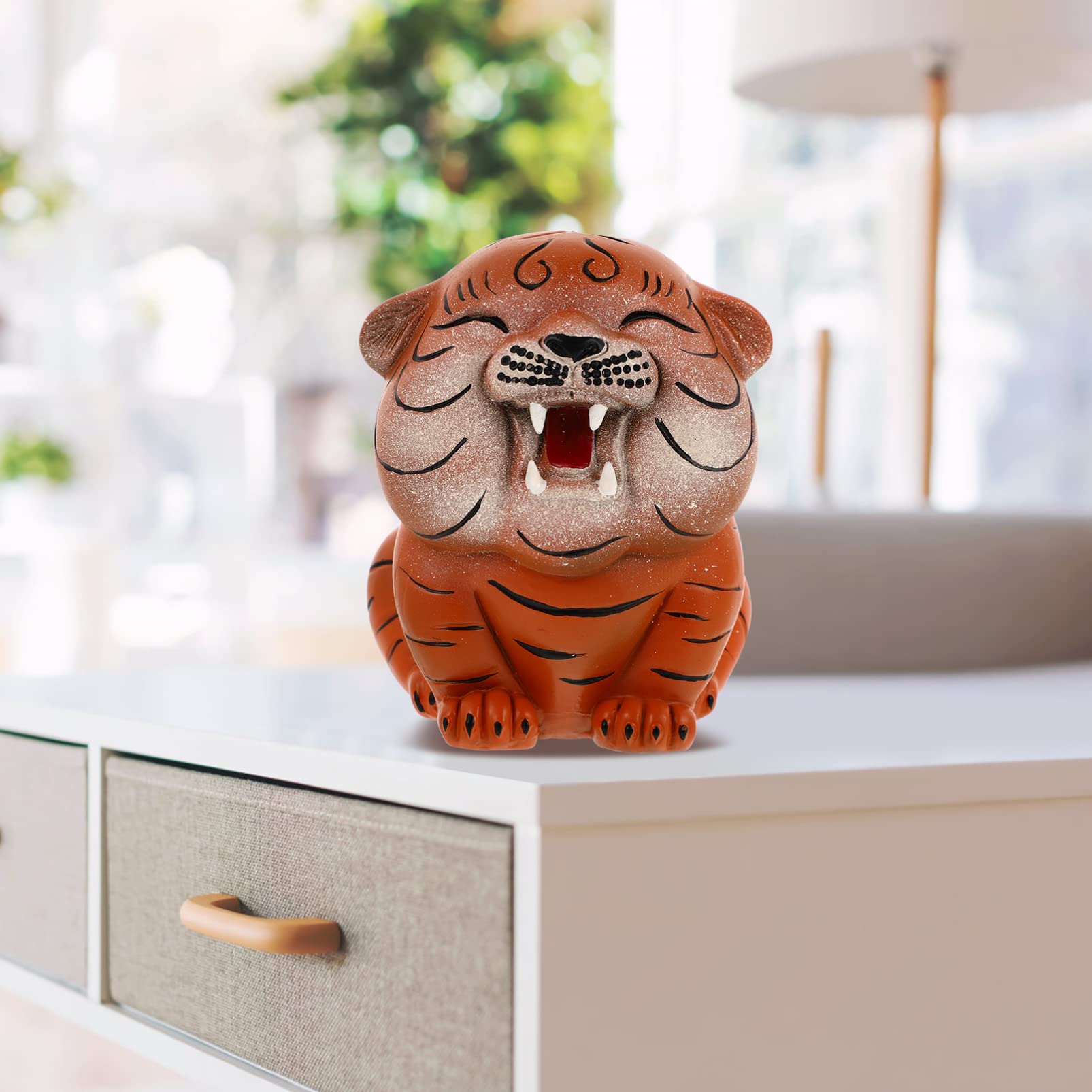 Dekorative Keramik Spardose Tiger als Schreibtischdekoration für Kinder