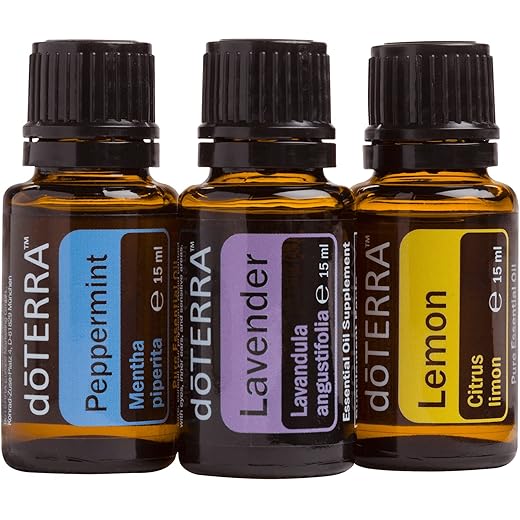 doTERRA - Beginner's Trio Essential Oils - Lavender, Lemon, and Peppermint