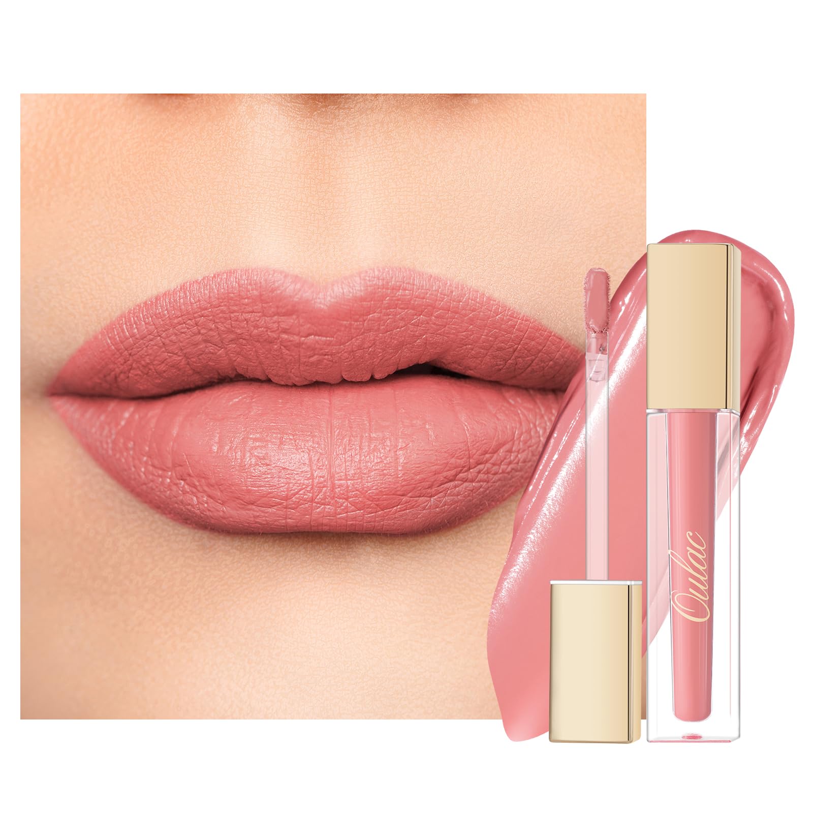 Oulac Matte Pink Lipstick for Women Liquid Lip Stick Long Lasting Lip Stain, High Impact Lipcolour