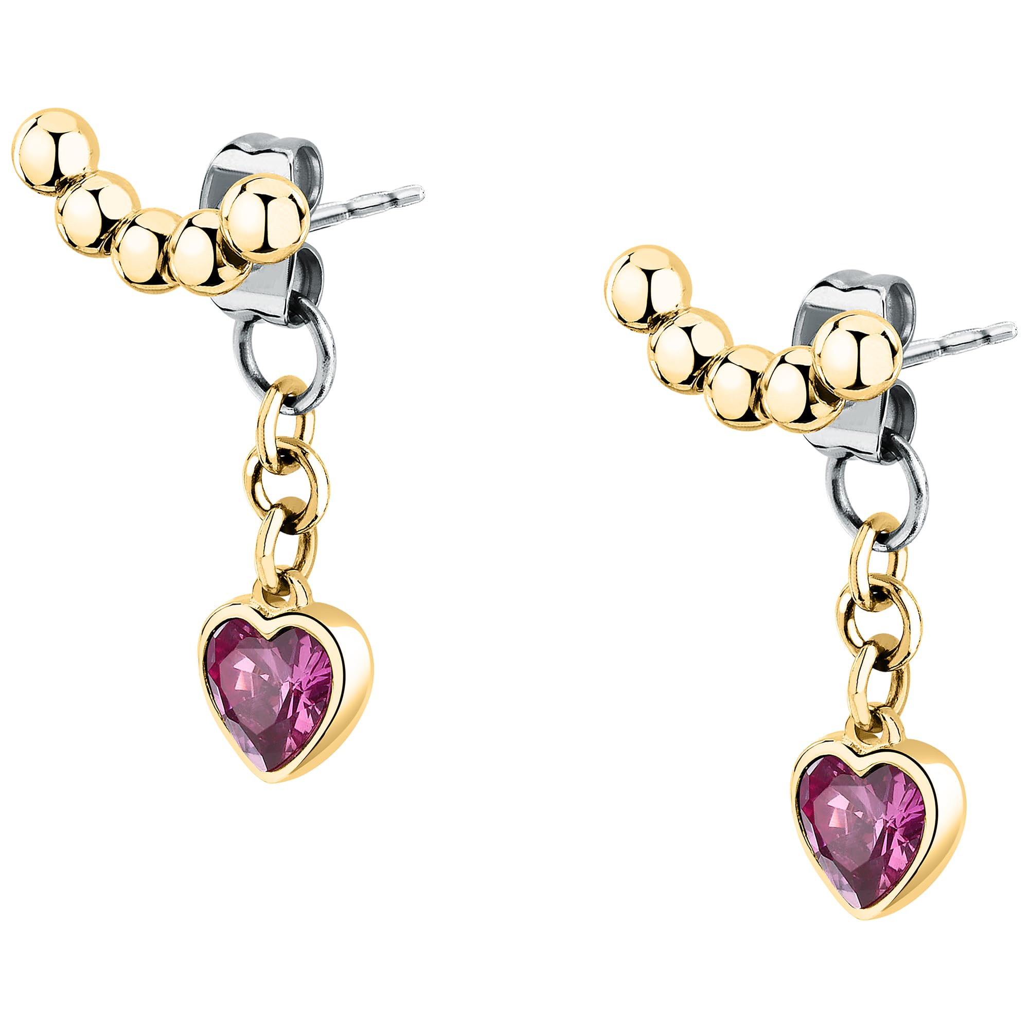 Morellato Orecchini Donna in Acciaio con Cuore, Collezione TALISMANI Emily in Paris, Idee Regalo Fidanzata