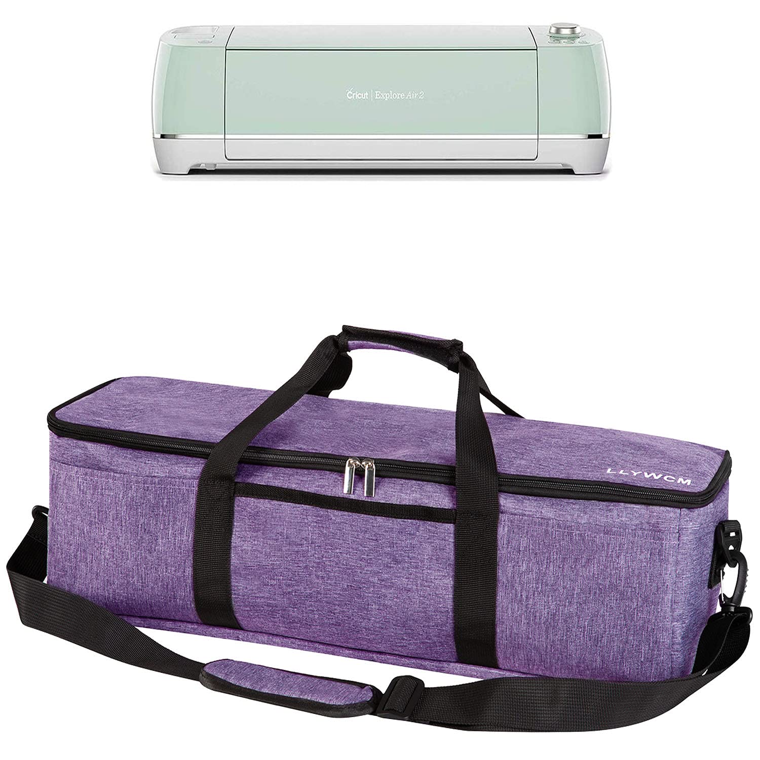 LLYWCM Carrying Case for Cricut Joy - Cricut Portable Tote Bag with Cricut Joy Dust Cover, Accessories Storage for Cricut Pens and Basic Tool Set (B-Pink Purple)