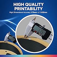 Vista 4 de Overture PLA Plus (PLA+) Filamento de 1/16 pulgadas, dureza mejorada con rollo PLA, con superficie de construcción 3D de 7.87 × 7.87 pulgadas, PLA