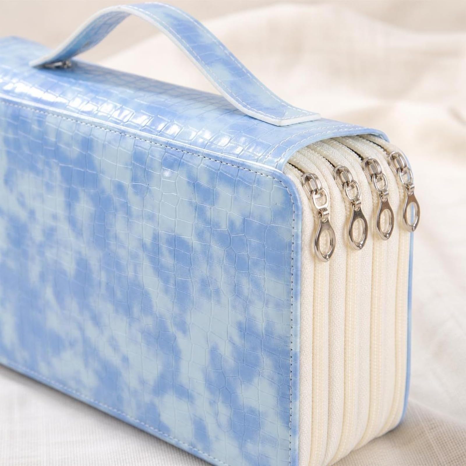 Estuche con Asa Amplio | Portátil, Resisn, Estuche con Compartimentos, para Escuela, Artistas, Dibujans