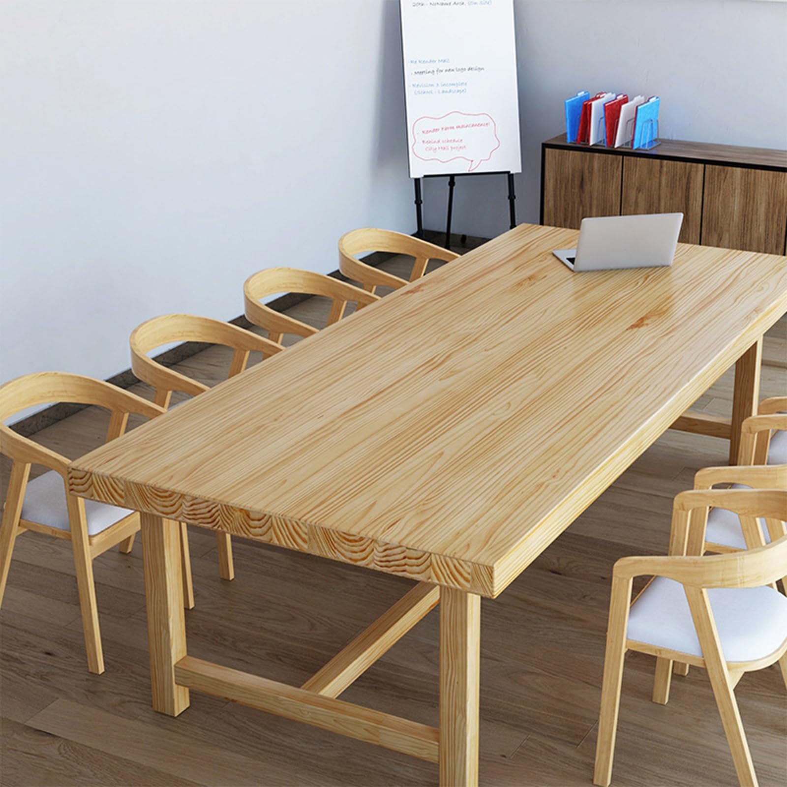 Tavolo da conferenza in legno massello, tavolo da conferenza e tavolo da conferenza multiuso per casa e soggiorno, design (139,7 x 71,1 x 76,2 cm), ideale per riunioni e ufficio