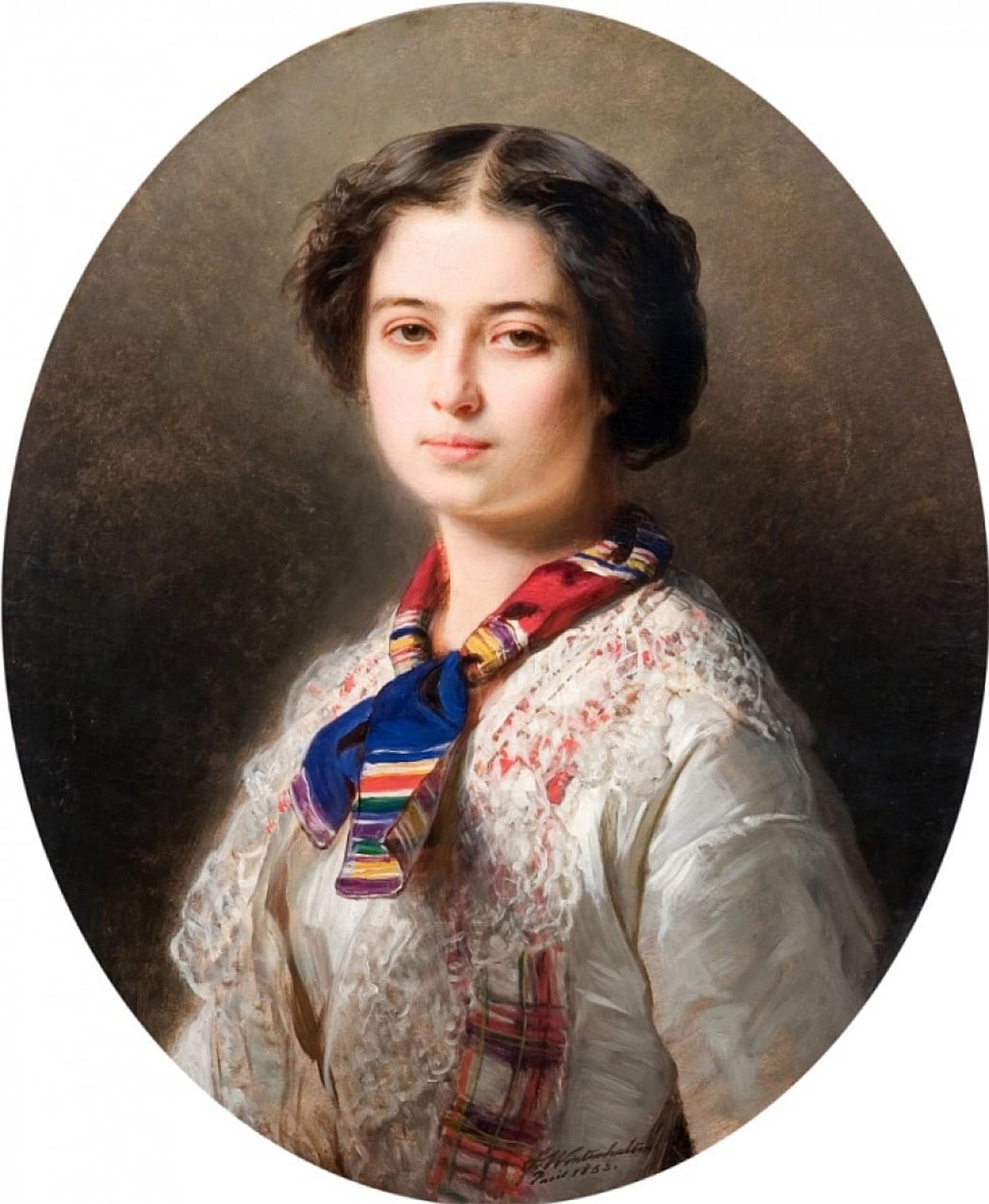 POSTERIIk Famous Modern Artwork Art Mural Portret Cecylii Lubomirskiej by Xaver Winterhalter Oil Paintings Pictures for Home Decor 60x90cm