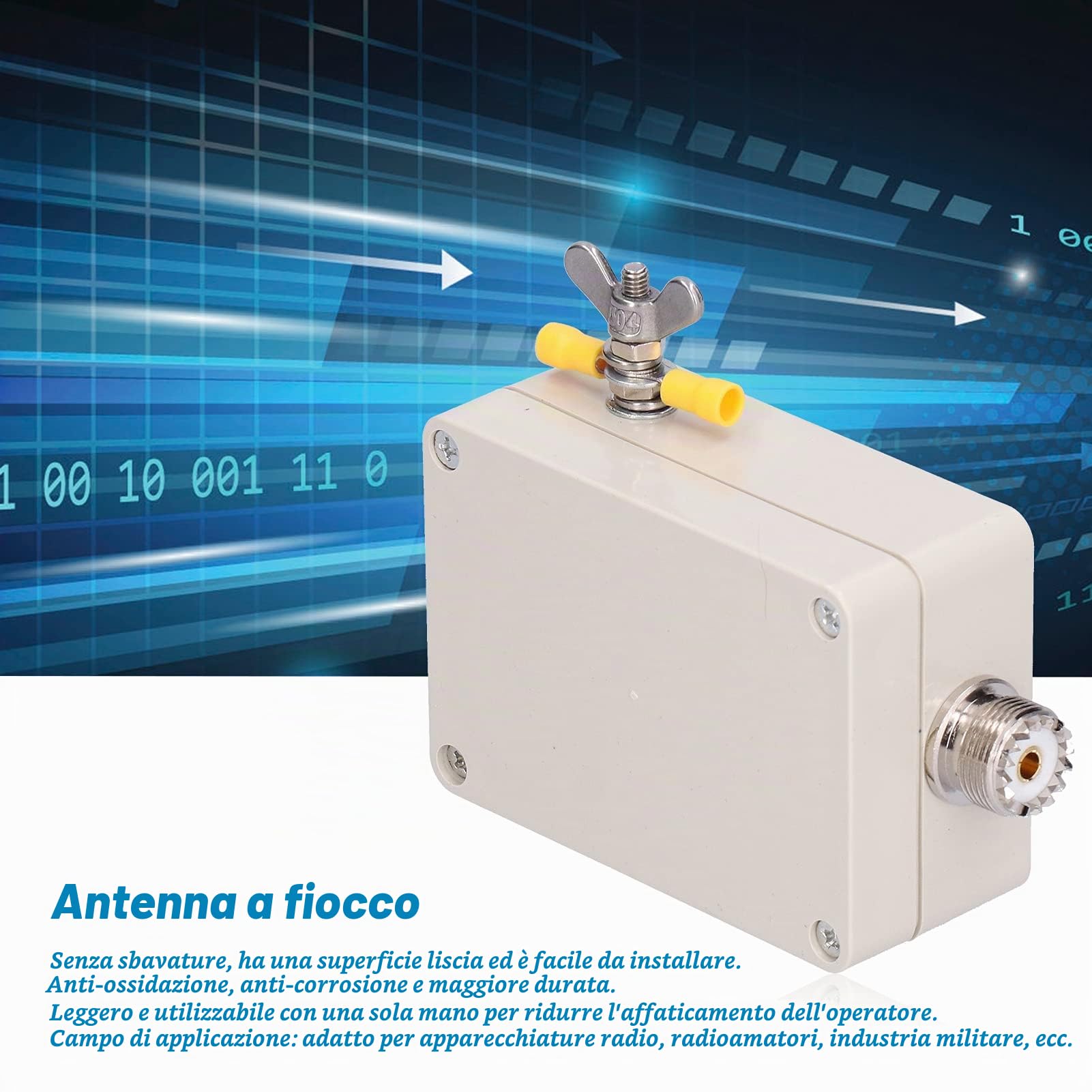 Antenna Ad Anello, 5-35 MHz 49:1 Balun Antanna Ad Onde Corte, per Radioamatori a Onde Corte Radioamatori SWL Ham Radio ECC