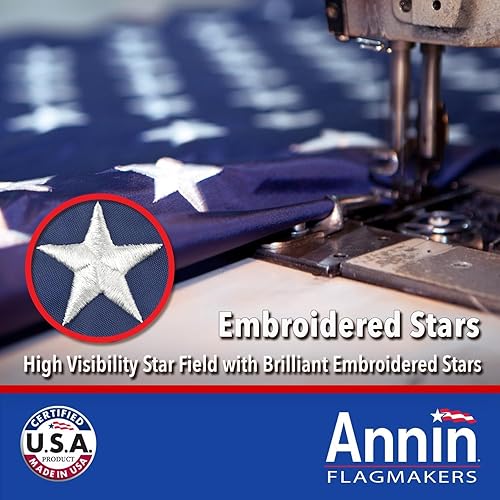 Miniatura 3 de Annin tough-tex tela de poliéster bandera de reemplazo, vientos, RojoBlancoAzul