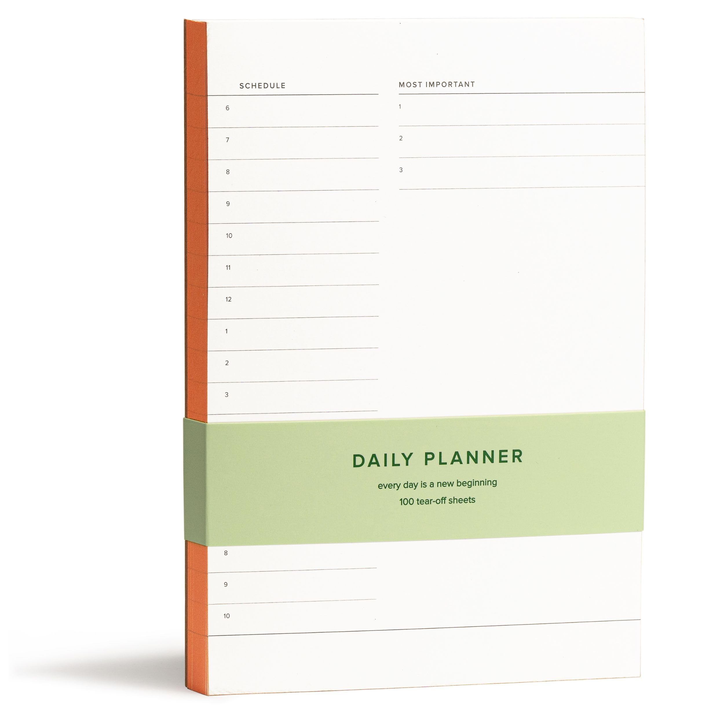Daily To-Do List Notepad – Desk Pad for Work and Study, Orange, 8.25x5.85 Inches — image 1