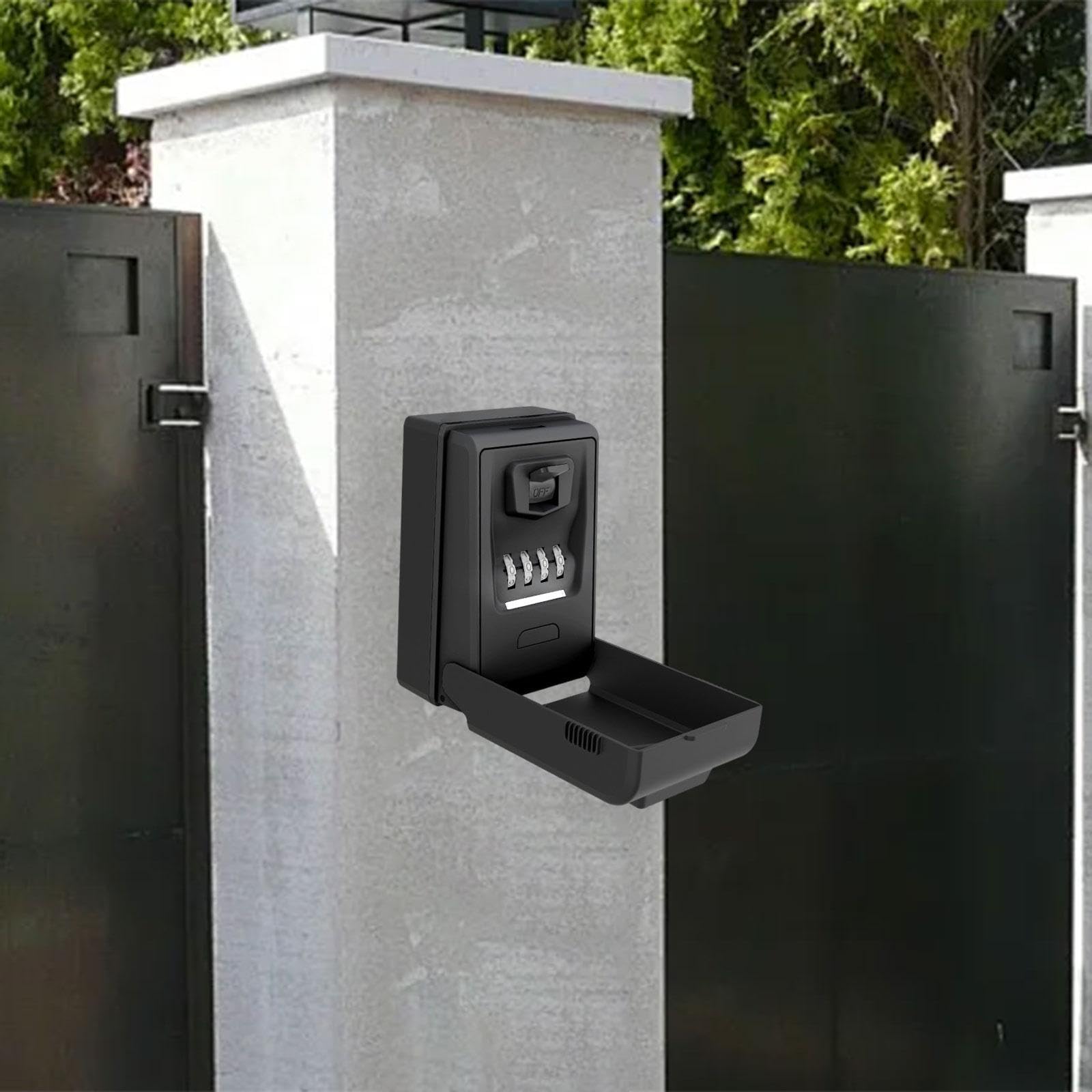 Caja de llaves con código Rtable Securi Lockbox para contraseña nizat ideal para hogares, hoteles, uso interior y exterior, color negro Sto Solut
