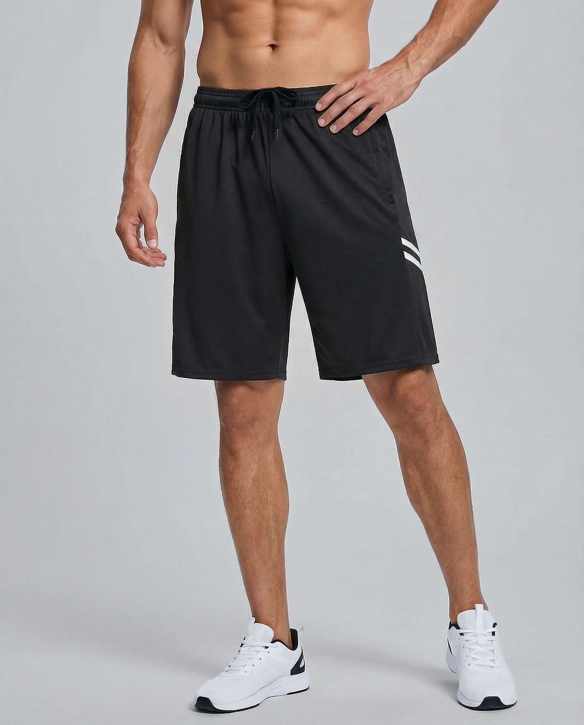 Real Essentials Short de Sport - Shorts de Tennis - Short athlétique - Homme