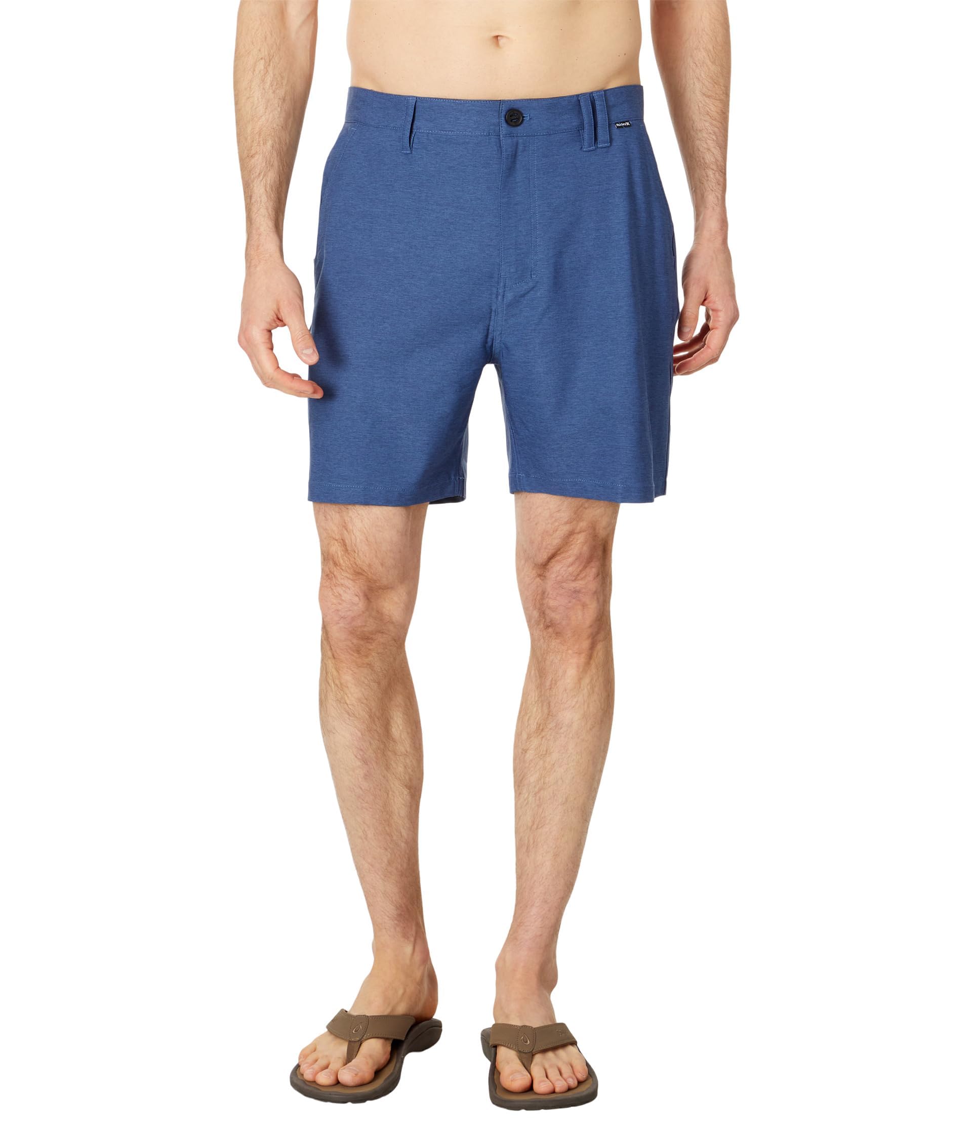 Hurley Mens Phantom Heather Walkshort 18" Bermuda Shorts, Obsidian, 30 EU