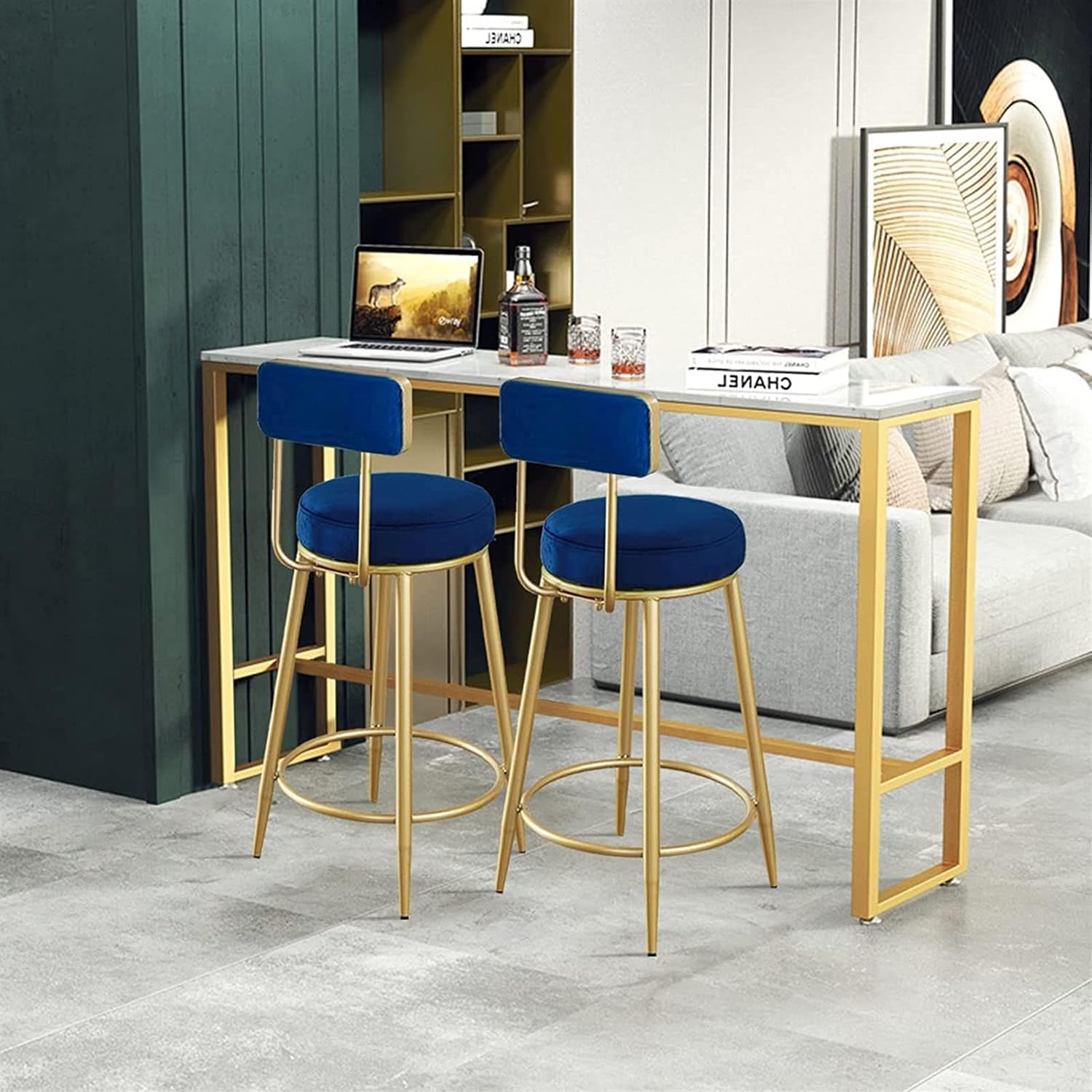 インダストリアルバースツール、バースツール2脚セット、朝食用