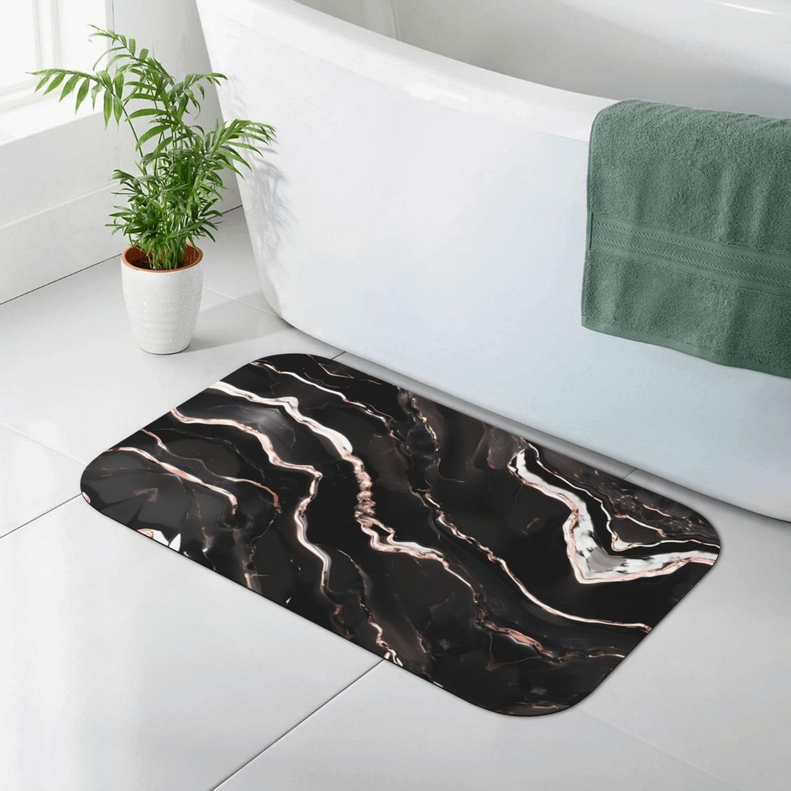 Tapis de bain en diatomée naturelle haut de gamme, grand format pliable