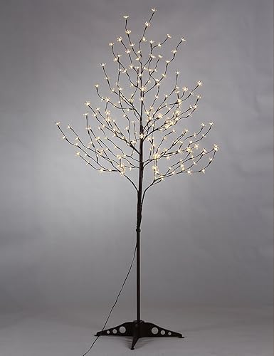 Miniatura 5 de Lightshare árbol con flores de LED Plástico Blanco Warm 6 pies