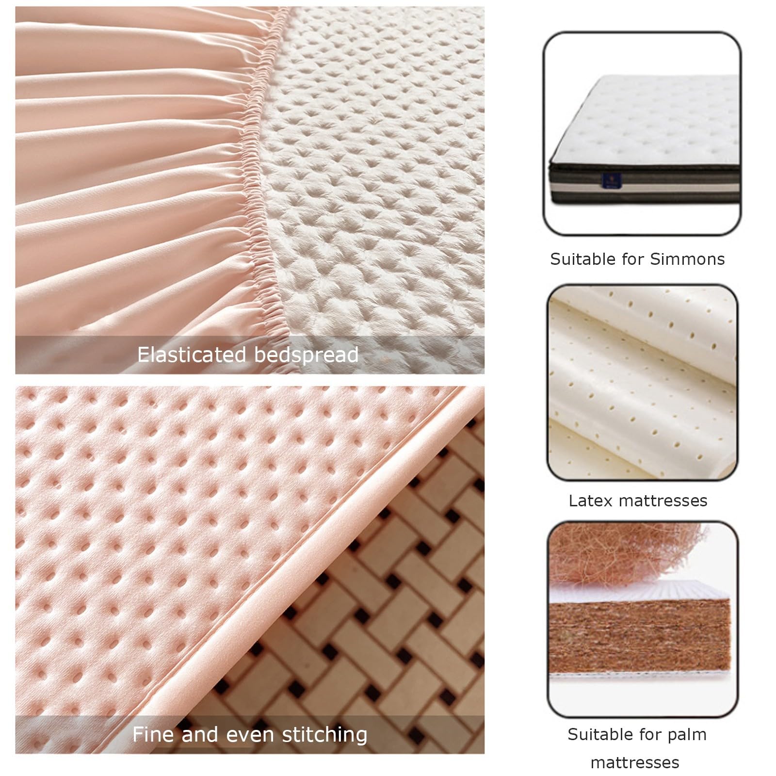 Funda Protectora De Colchón Tamaño Queen,Funda De Colchón 100% Impermeable,Diseño De Superficie 3D Transpirable,Protector De Bolsillo Extra Profundo De 12"(Grey,120x200)