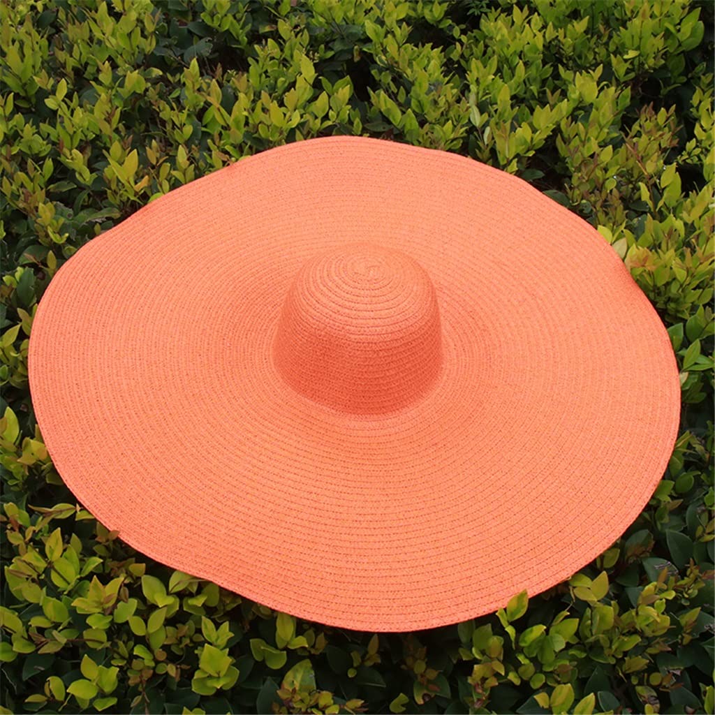 Chapeau de plage surdimensionné 25 cm : protection maximale et structure pliable femme