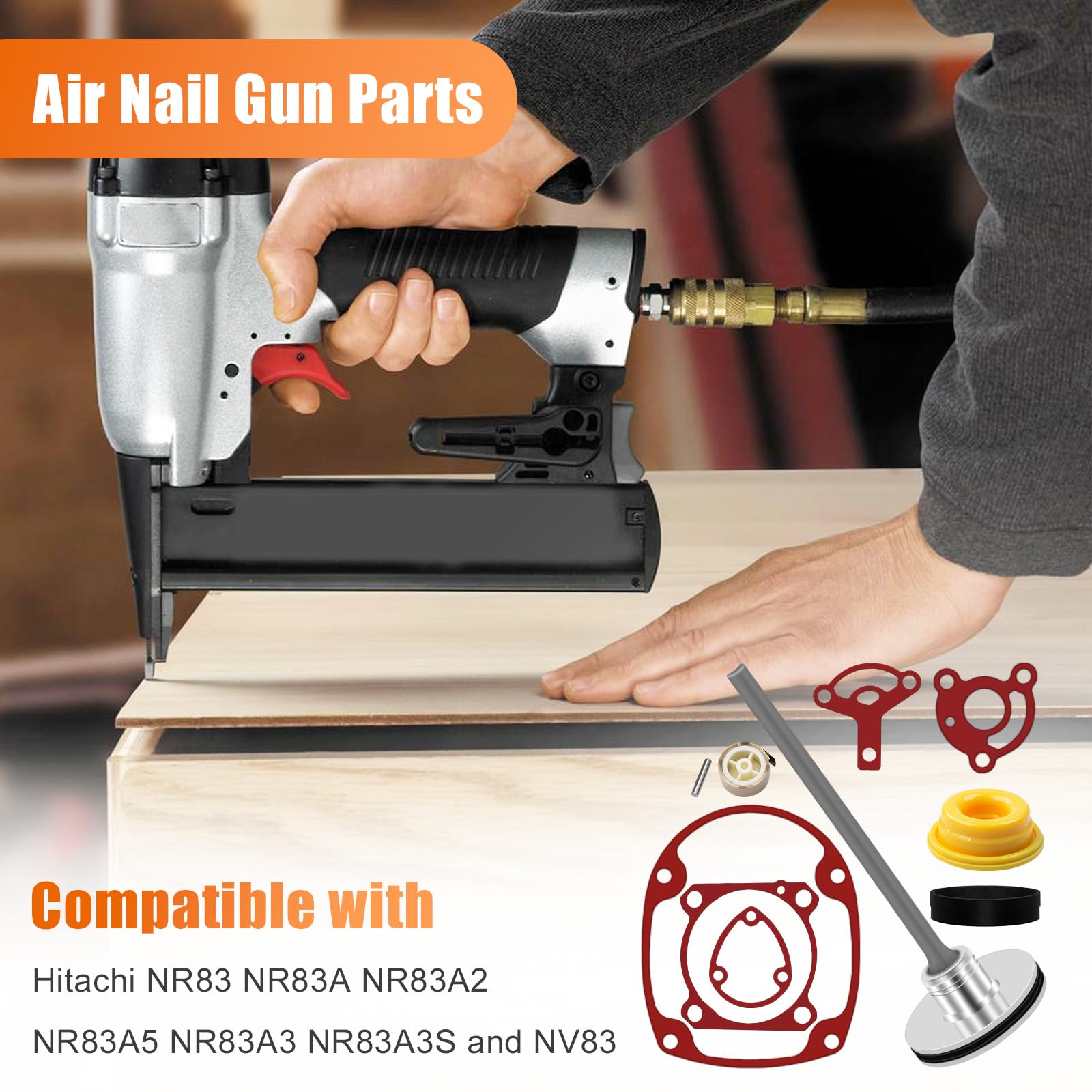 Air Nailer Gasket Kit - Hitachi NR83 Parts -4 Air Nailer Gasket Kit - Hitachi NR83 Parts -4
