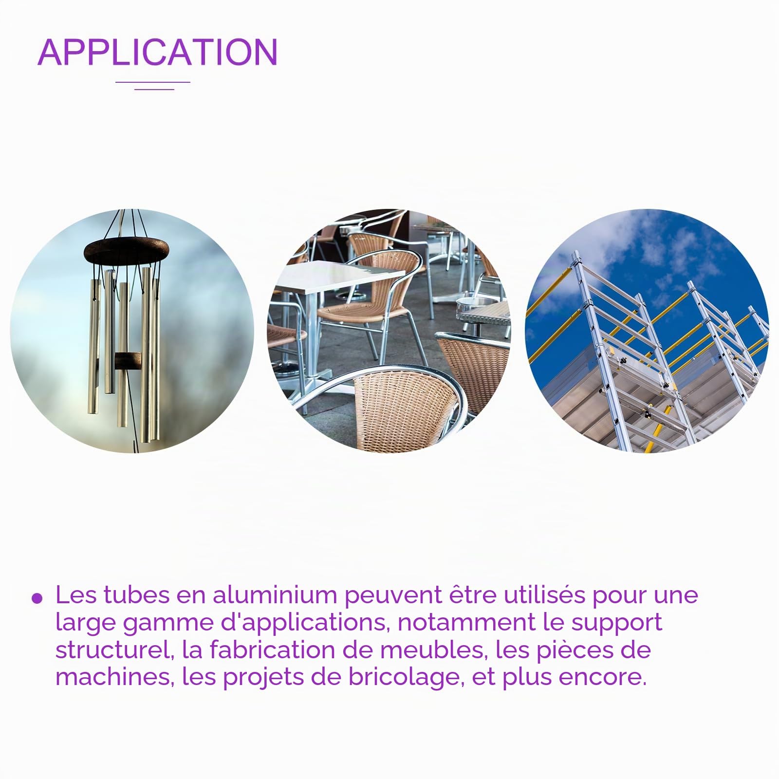 DMiotech Lot de 2 (50mm OD x 45mm ID) Tube Rond en Aluminium 6061 de 200mm de Longueur pour la Construction de Cadres de Machines et les Projets DIY
