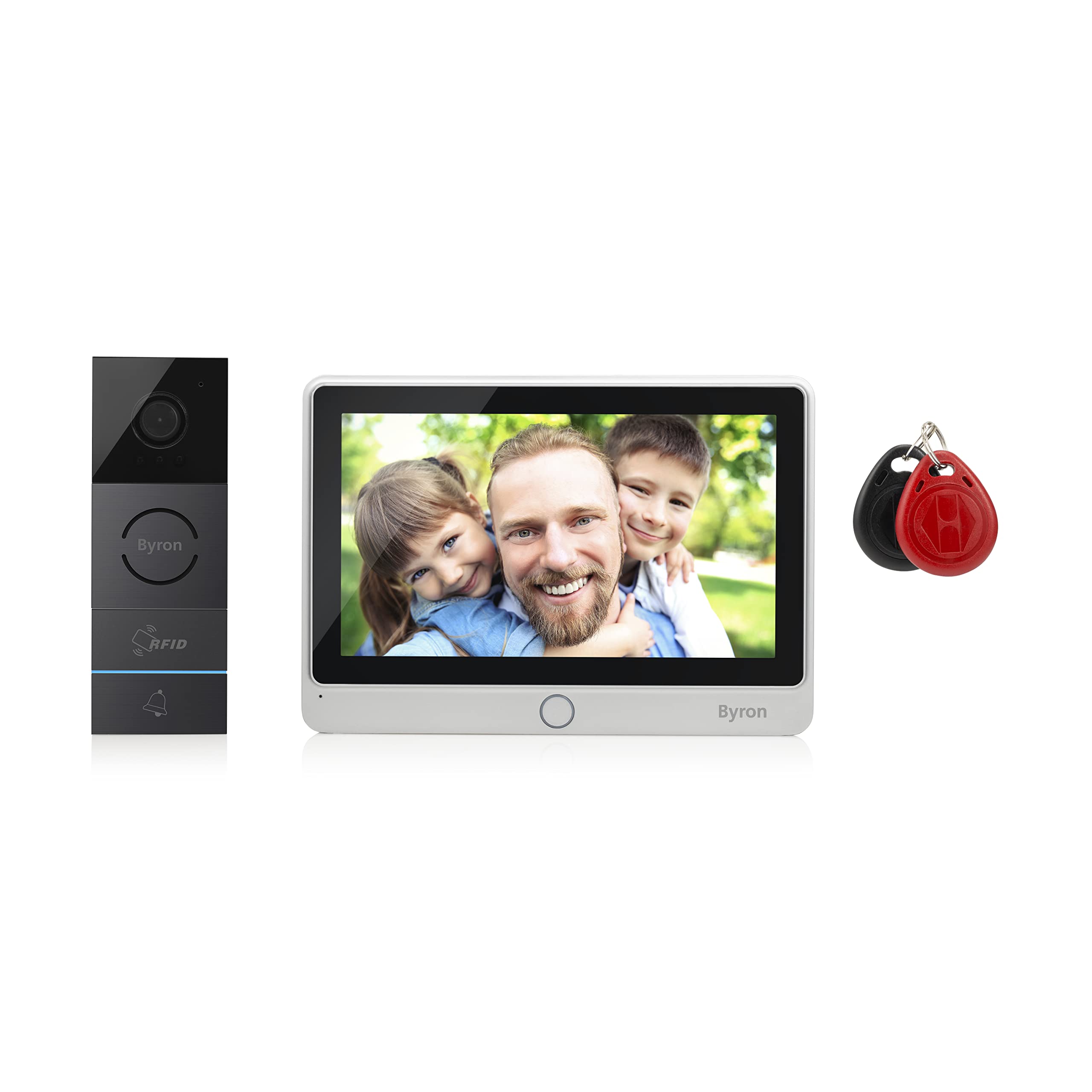 Byron DIC-24112 Videoportero con Cables – 2 Cables con comunicación bidireccional – Pantalla táctil